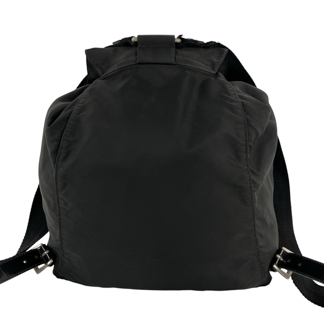 Prada backpack triangle logo large capacity draws… - image 2