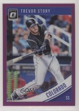 2018 Panini Donruss Optic Purple Prizm Trevor Story #88 13ys