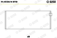 Glyco Pleuellager 71-4130/4 STD FüR Fiat Ducato Croma TB X70 SW Master Jumper TF