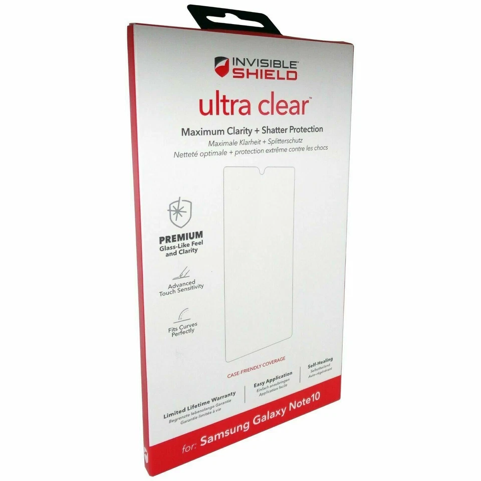 Zagg Galaxy Note10 Invisible Shield Ultra Clear Screen Protector - Image 2 of 4