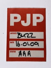 Buzz Osbourne PJP Access All Areas Pass Rare Original 16th January 2009