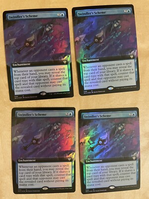 x4 Swindler's Scheme - Foil - Extended Art R MTG Commander Streets of New Capenn