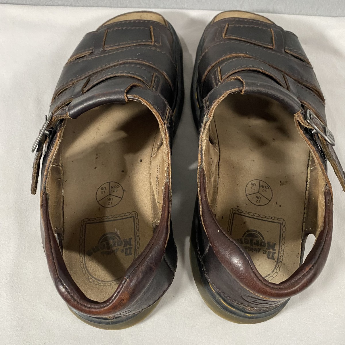 Dr Marten\'s Men\'s Brown Leather VTG Fisherman Sandals Size 13 Dr Martens Fisherman Sandals Mens UK 10 US 11 Docs England  main image 4