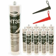 12 x HT30 Heatmate Heat Resistant Silicone Sealant C3 Cartridge Bond IT