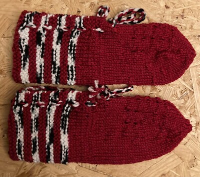 Sehr schönes Paar Hallensocken - handgestrickt - Gr. 36-40