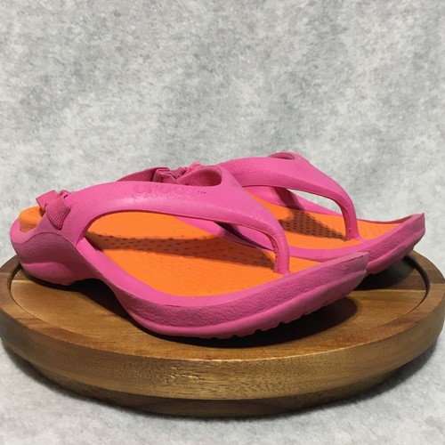 Crocs Kids Size C8 C9 Pink Orange Athens Sandals - Picture 2 of 10