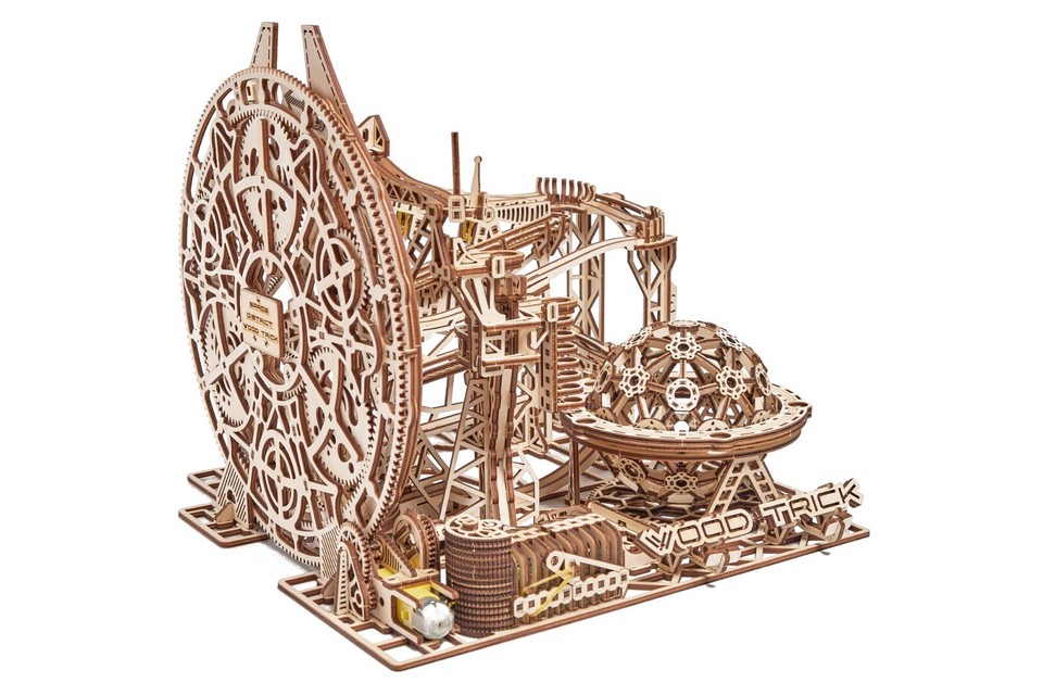 Wood Trick Galaxy Marble Run Wooden 3d Mechanical Model Kit Puzzle Toy ...