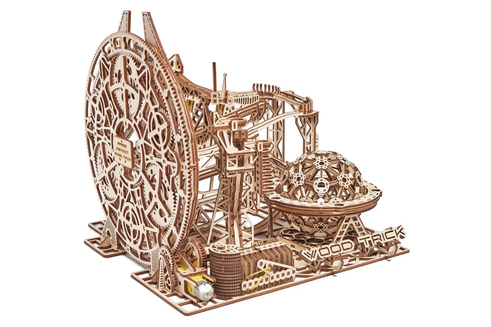 Truco de Madera Galaxia Mármol Correr Madera 3D Modelo Mecánico Kit Puzzle Juguete Hágalo Usted Mismo Regalo Foto 2 de 4