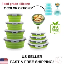 Collapsible Bowls with Lids for Camping, Rv Accessories for inside Kitchen Stora