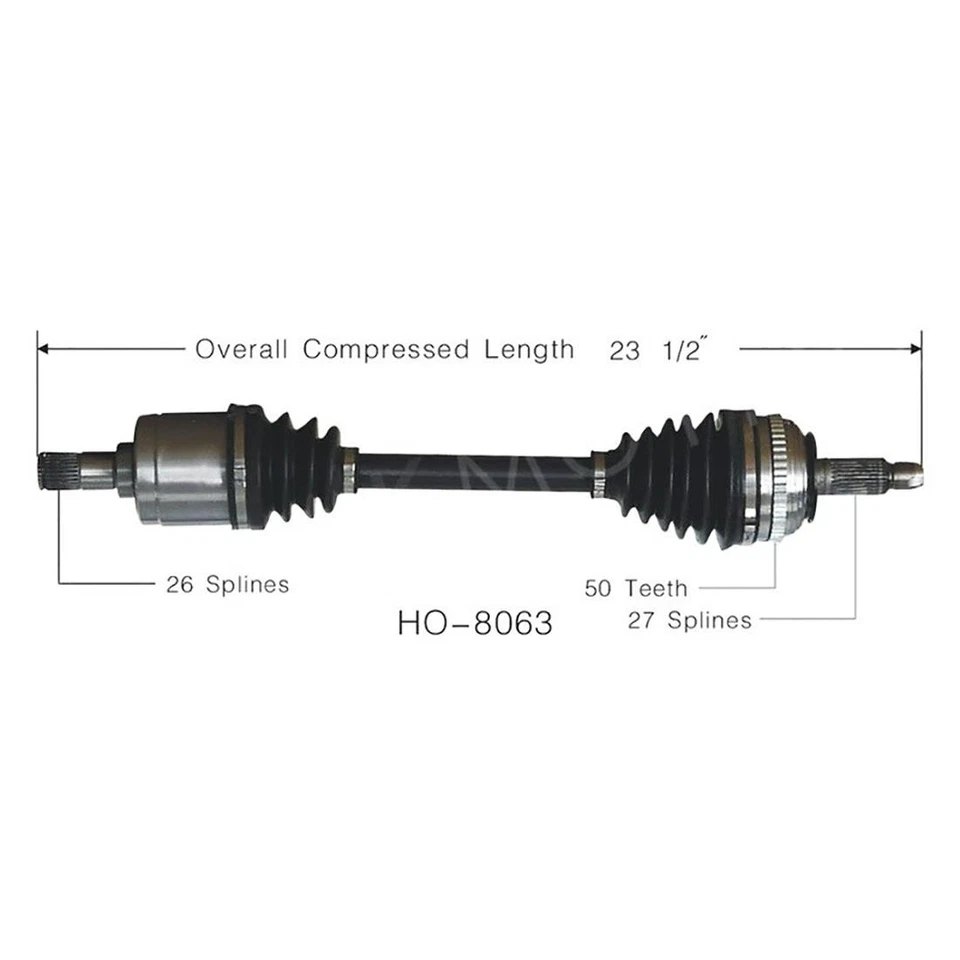 2 PIEZAS EJES JUNTAS CV SURTRACK DELANTERAS PARA ACURA INTEGRA CU21 1994-2001 Foto 4 de 4
