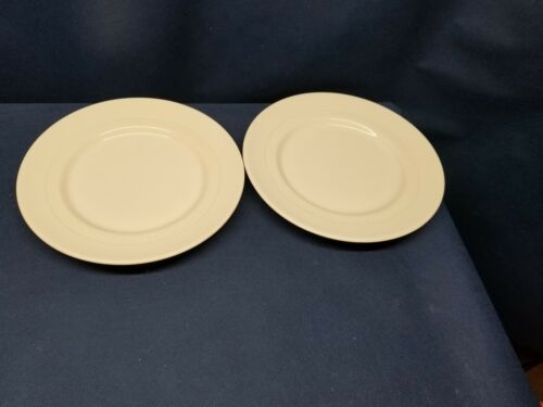 Vintage Syracuse China "White" Wide Rimmed Soup Bowls Set of 2 USA - Foto 1 di 4