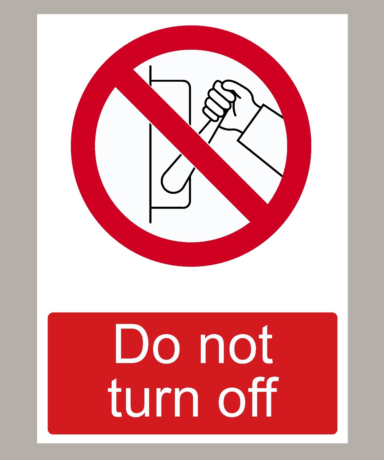 DO NOT TURN OFF STICKER SIGN eBay UK