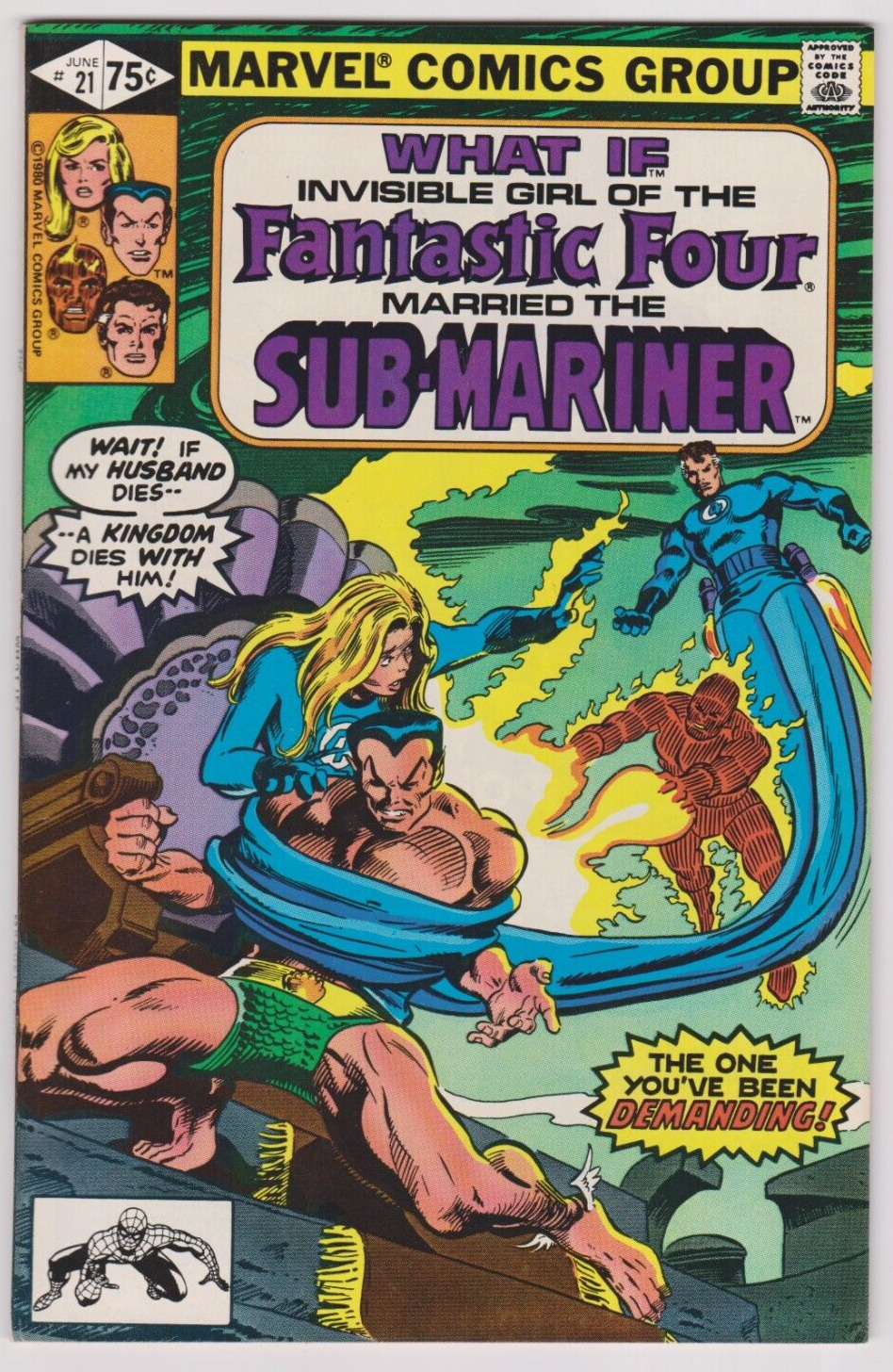 What If? #21 (Jun 1980, Marvel Comics) Invisible Girl Married The Sub-Mariner