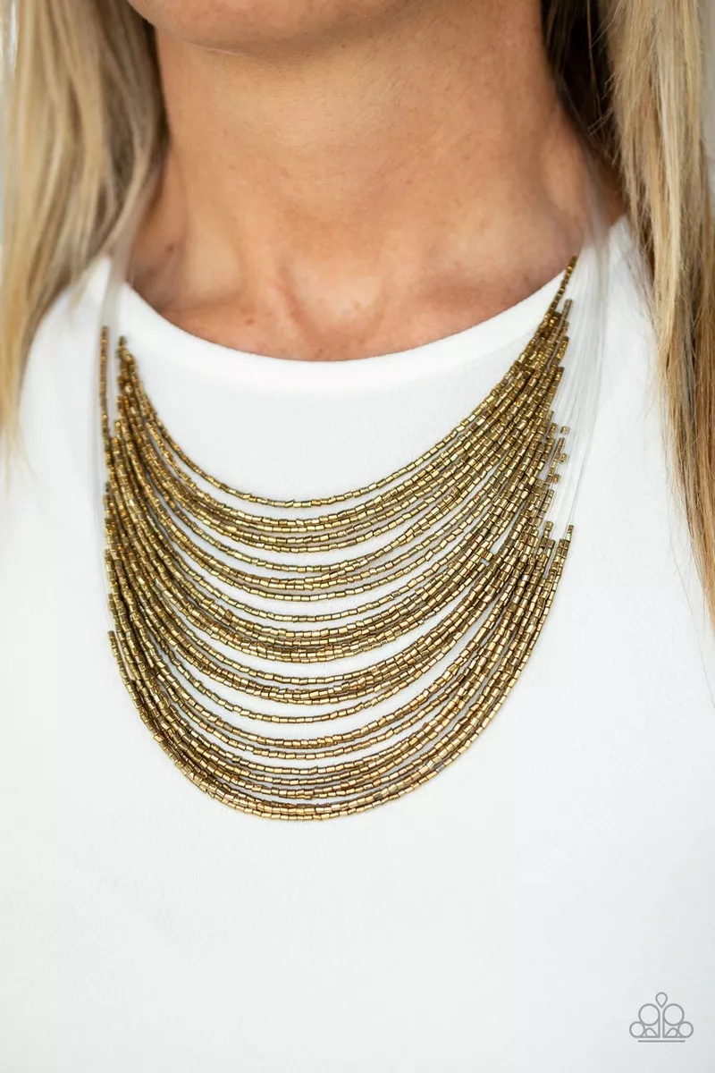 Catwalk queen brass necklace deals