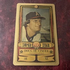 1983 Perma-Graphics Topps Set DOUG DECINCES Credit Card GOLD PARALLEL #22 ANGELS