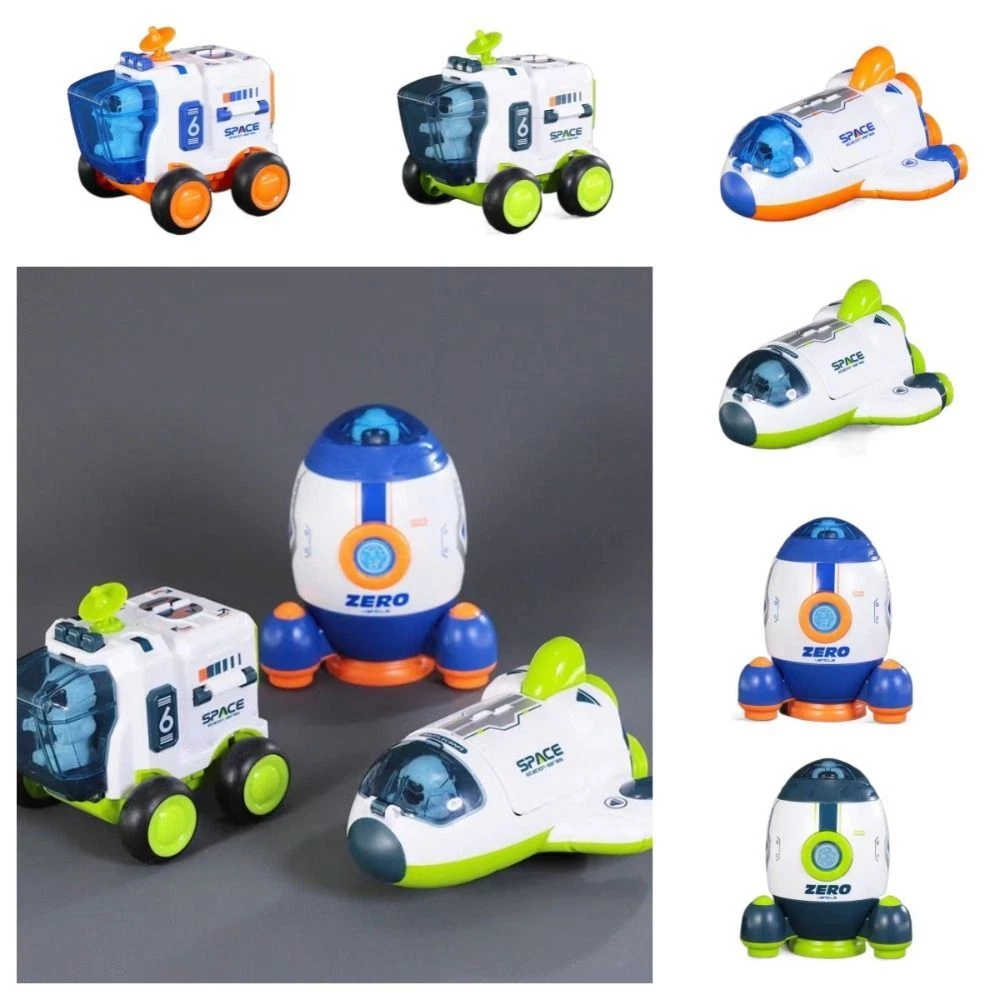 Mini Plane Spaceship Space Vehicle Rocket Inertia Car Kids Toy Detachable Gifts