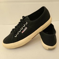 Superga 2750 COTU Classic S000010-999 Black Sneaker Shoes Womens Sz 8.5 MenSz7 