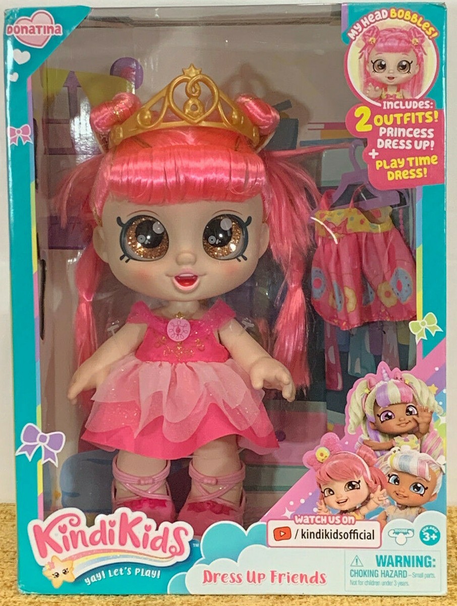 Kindi Kids Dress Up Friends-Pre-School Play Doll, Marsha Mello Bunny-for Ages 3+|想像力豊かな子供たちのための交換可能な服と取り外し可能な靴-Doll Kindi Kids Dress up Friends - 10\" Doll with 2 Outfits - Donatina