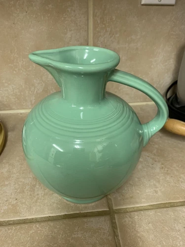 "Fiesta" ware USA-Teal Aqua Green Carafe-Open Water Jug Pitcher