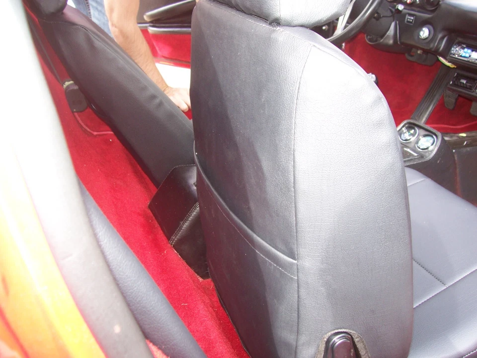 FERRARI 308 1979-1985 CUERO-COMO A MEDIDA AJUSTE 2 FUNDAS ASIENTOS DELANTEROS 13 COLORES Foto 4 de 4