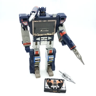1980's ROBOT CASSETTE MAN - TRANSFORMERS SOUNDWAVE G1 KO - no popy Bandai - Photo 1/4