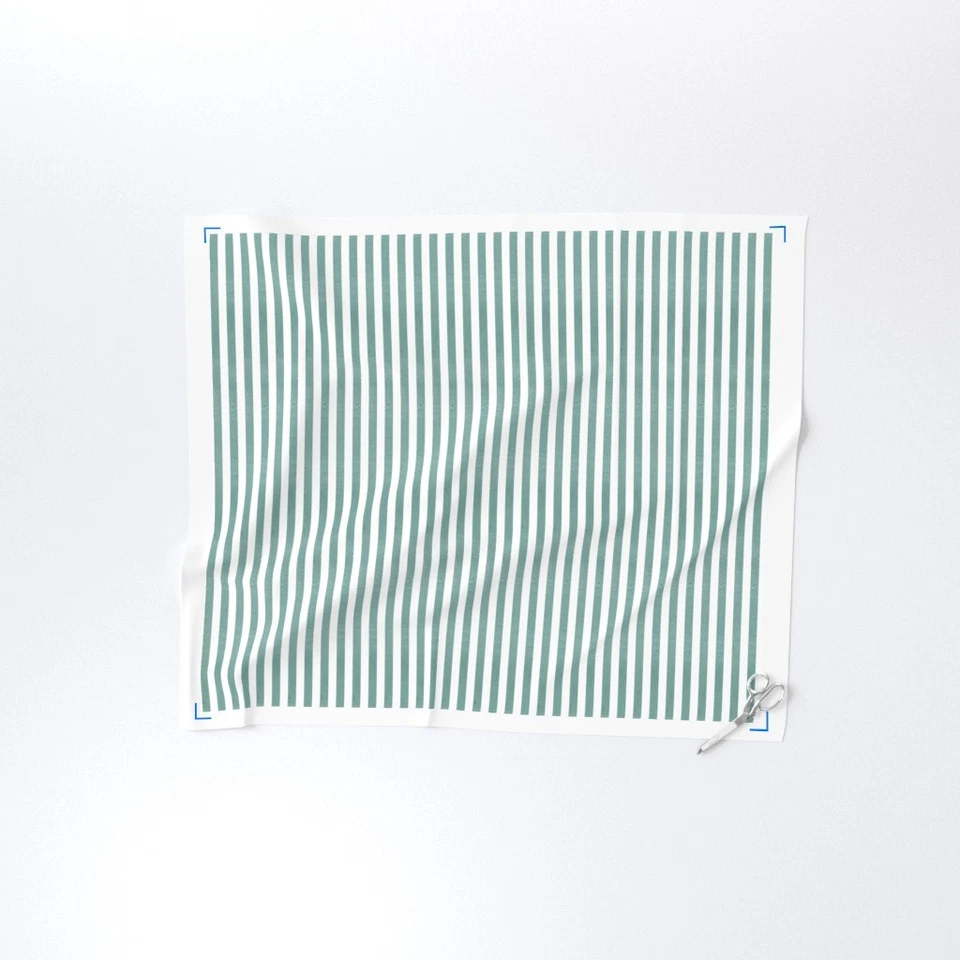 Tela de algodón estampada tradicional verde suave a rayas caramelo verde por yarda Foto 2 de 4