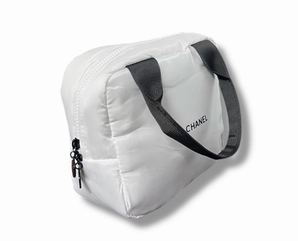 Белый косметический пухлый мешок косметики сумка мини Boston сумка с ручкой - Изображение 4 из 4