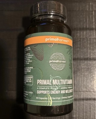 Primal Harvest Multi-vitamin 30-capsules Exp 8/27 bulk 10 pack 300 capsules