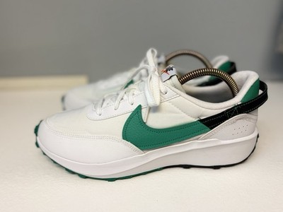 Nike Waffle Debut Mens Size 9.5White Green Black Athletic Running Shoes Sneakers