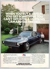 Javelin Performance American Motors Muscle Car Promo Vintage 1972 Advertisement