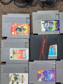 NES Console Bundle With 8 Controllers, NES Advantage, 4 Way, And 30 Games