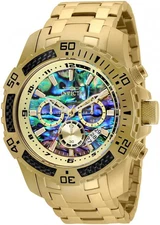 Reloj hombre pro diver scuba cuarzo dorado modelo 25094 resistente al agua