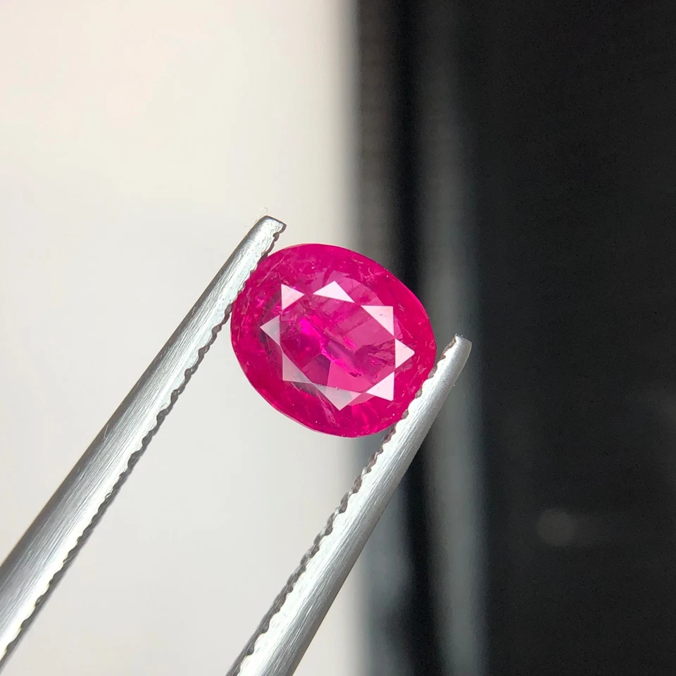 1.35Ct Natural Red Ruby Afghan Cushion Loose Faceted Gemstone - Image 4 of 4