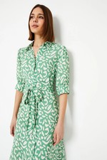 Dorothy Perkins Green Shirt Dress Womens Daywear Dresses