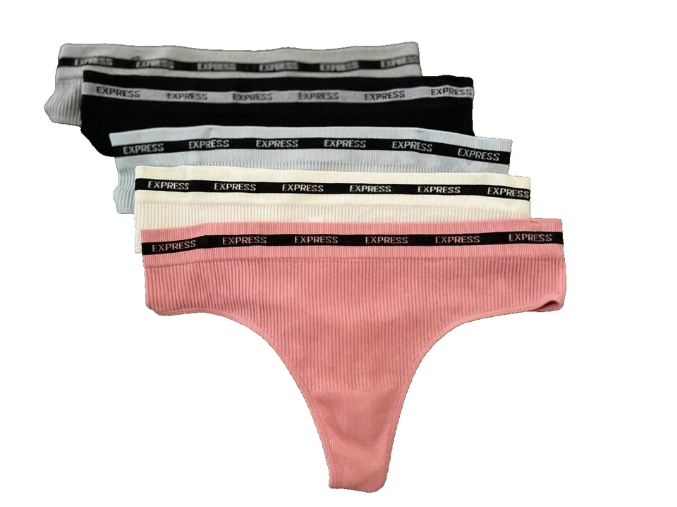 Tanga acanalado Express sin costuras para damas simple para mujer cintura baja talla L nuevo Foto 4 de 4