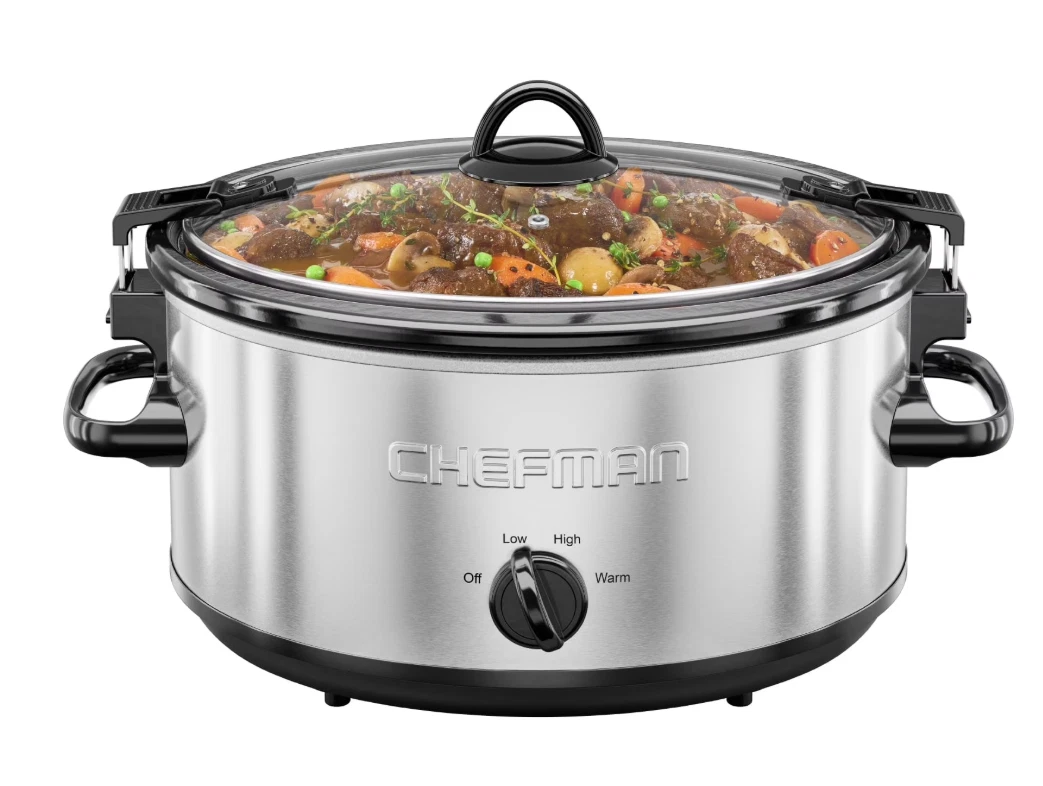 Chefman 6 Qt Locking Lid Leak-Proof Slow Cooker 3 Heat Settings RJ15-6-LL-WM
Opens in a new window o