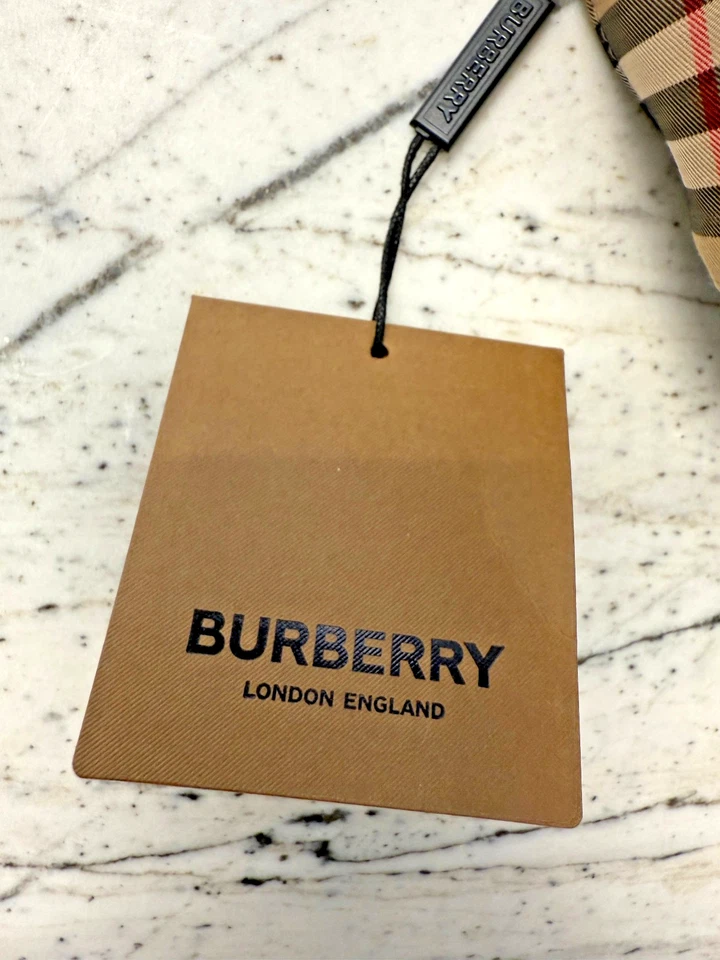 Gorra a cuadros de algodón Burberry, beige archivo, grande Foto 4 de 4