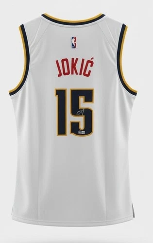 Nikola Jokic Signed Denver Nuggets Jersey Auto Beckett BAS Certified Custom NBA