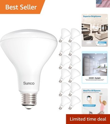 Sunco 12 Pack BR30 Light Bulbs LED, Recessed Can Light Bulbs, Indoor Flood Bu...