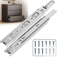 16 Inch Drawer Slides 1 Pairs (2pcs) Heavy Duty Full Extension Ball Bearing Side