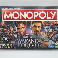 Marvel Studios Black Panther Wakanda Forever Monopoly Board Game Complete