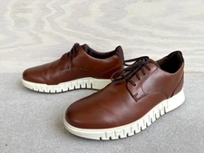 ECCO Gruuv Studio Brown Leather Derby Hybrid Between Dress Shoe &Sneaker 10-10.5