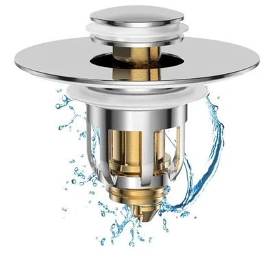 Universal 2-in-1 Drain Magic Sink Stopper Replaces Broken Ones Instantly DE