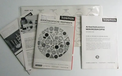 KOSMOS Arbeitskasten Mikroskopie - kompletter Satz Begleitpapiere von ca.1968 - Bild 1 von 4