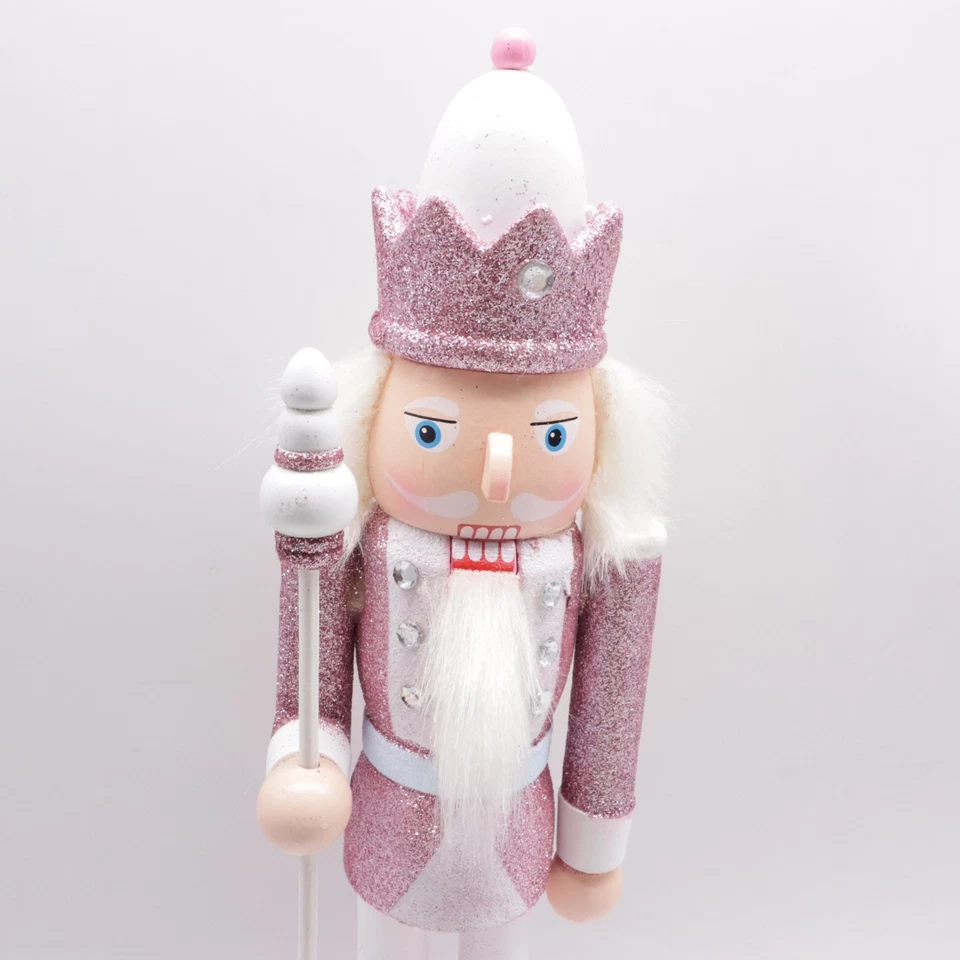 Nutcracker Wooden Glitter Nutcracker Wooden Ornament Nutcracker Figures - Image 2 of 4