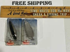 LOT OF 2 Vintage Tom Mann's Loudmouth Spoon Fishing Lures HARD TO FIND BAITS NIP