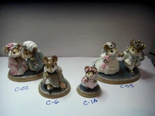 1988 Wee Forest Folk Mouse Cinderella Wedding Mice Lot C05 C02 C1A C6  Peterson