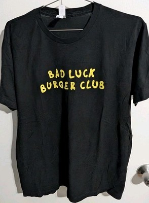 Bad Luck Burger Club T-Shirt Mens Large Tee (a plea for purging / the wedding)