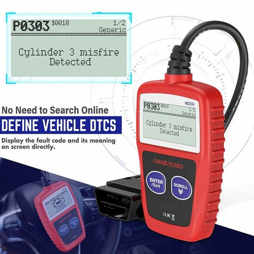 Herramienta de diagnóstico escáner lector de códigos de automóvil CAN BUS OBD2 II MS 309 Fit Partner Tepee - Imagen 6 de 12