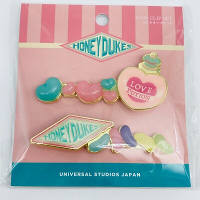 Harry Potter HONEYDUKES Metal Hair Clip Set UNIVERSAL STUDIOS